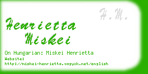 henrietta miskei business card